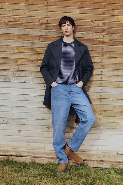 DeFacto Slim Fit Slim Fit Καμπαρντίνα με κουμπιά με ζώνη D5528ax25sp