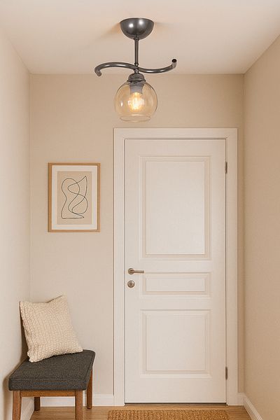 Modavize Fuji Living Room - Gray Colored Single Chandelier - For Kitchen and Bedroom