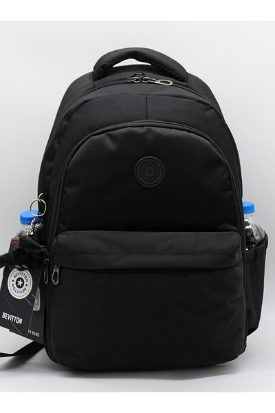 Bevitton Waterproof Special Betto's Fabric Unisex Black School Backpack 34100