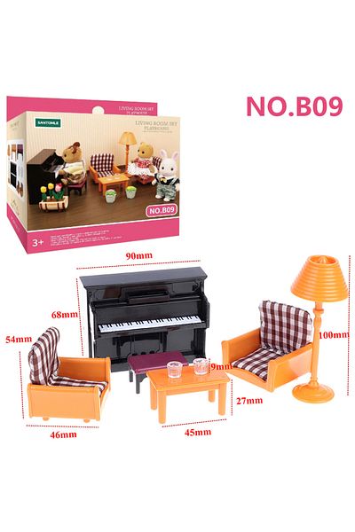 Choice B09 Forest Animal Family Dollhouse Furniture 1/12 Miniature Toys Girl Dolls Accessories Bedroom Bath
