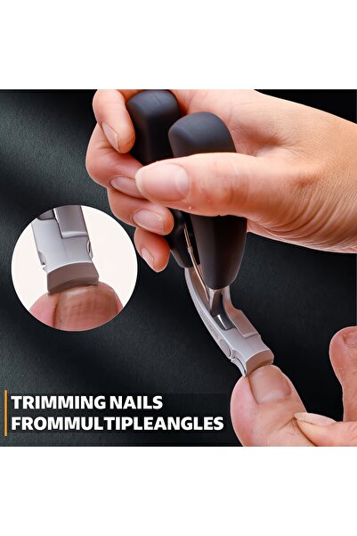 Choice3 لا حاجة للثني. مقص أظافر احترافي مقعر من الفولاذ المقاوم للصدأ للأظاف...