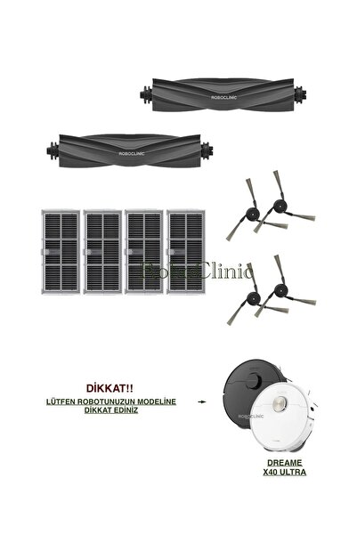 Roboclinic فرشاة متوافقة مع المكنسة الكهربائية الروبوتية Dreame X40 Ultra L40...