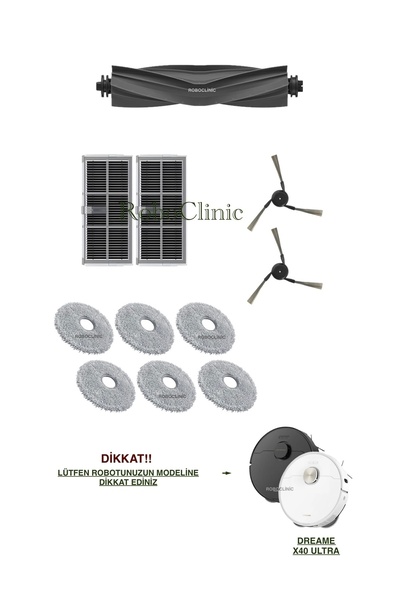 Roboclinic Perie compatibilă cu aspiratorul robot Dreame X40 Ultra L40 Ultra,...