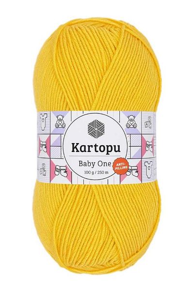 Kartopu Kartopu K154 Baby One Knitting Yarn – 100g, 250m – Yellow