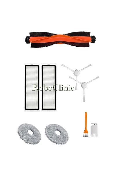 Roboclinic Xiaomi Robot Vacuum X10 Plus X20 Plus Compatible Spare Brush, Hepa Filter, Mop Set - 9 Pieces
