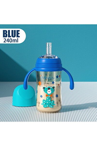 Choice كوب شرب للأطفال أزرق 240 مل، كوب ماء من البولي بروبيلين، مقاوم للحرارة، للأطفال فوق 10 أشهر، كرة الجاذبية، تصميم