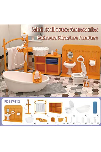 Choice Dollhouse Miniature Furniture Accessories 1/12 Supermarket Micro Model Bedroom Forest Family
