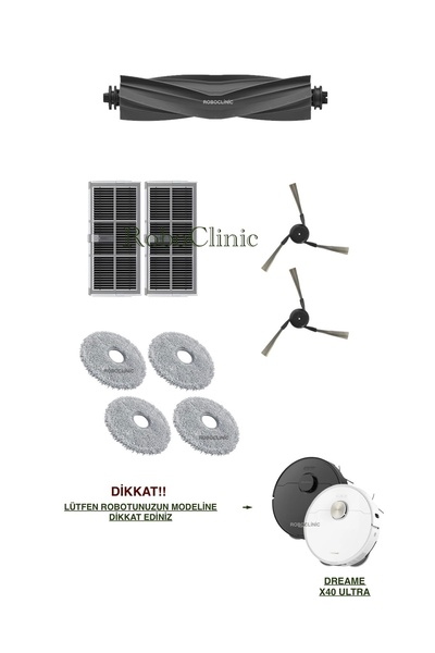 Roboclinic Perie compatibilă cu aspiratorul robot Dreame X40 Ultra L40 Ultra,...