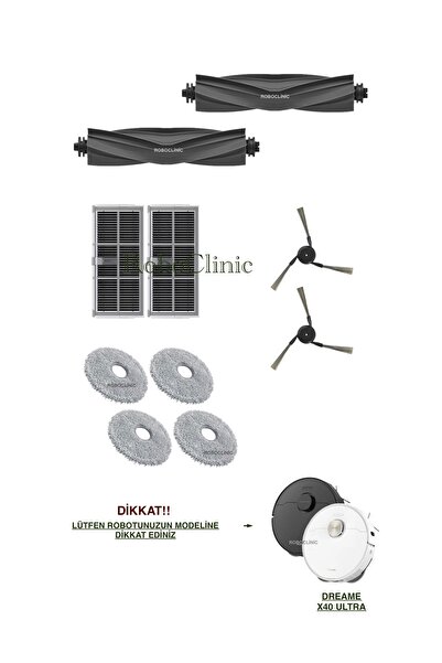 Roboclinic Perie compatibilă cu aspiratorul robot Dreame X40 Ultra L40 Ultra,...