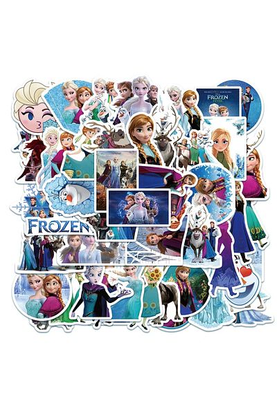 Miniso Az116-50pcs 50pcs Disney Frozen Anna Elsa Movie Stickers Anime Decal Skateboard Laptop Motorcycle Cu