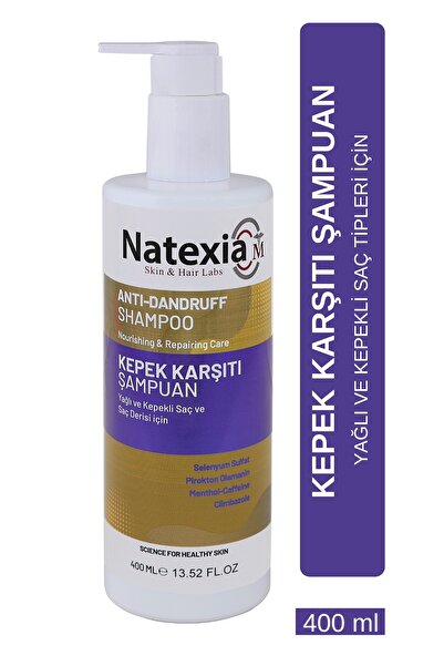 NatexiA Yağlı ve Kepekli Saçlar için Kepek Karşıtı Şampuan 400 ml