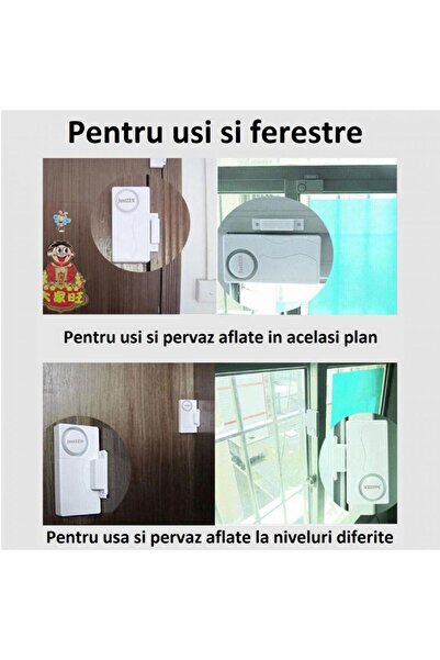 JustZEN Alarma anti furt pentru usi, ferestre, spatii comerciale, 108 db, JustZEN™ SF03, cu telecomanda, a