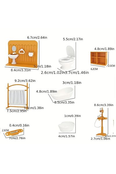 Choice Dollhouse Miniature Furniture Accessories 1/12 Supermarket Micro Model Bedroom Forest Family