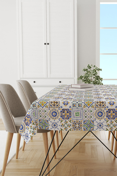 EMSAHOME Yıkanabilir Silinebilir Leke Tutmaz Hijyenik Muşamba Masa Örtüsü