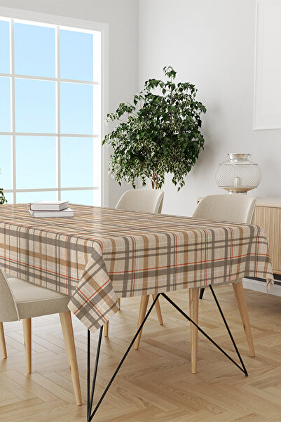 MORLİDO Yıkanabilir Silinebilir Leke Tutmaz Kumaş Görünümlü Hijyenik Masa Örtüsü