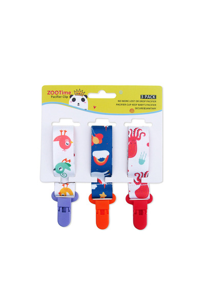 Choice1 3 سلسلة مشبك مصاصة للأطفال، 3 قطع/مجموعة مشبك مصاصة مخصص وحامل حلمة ل...