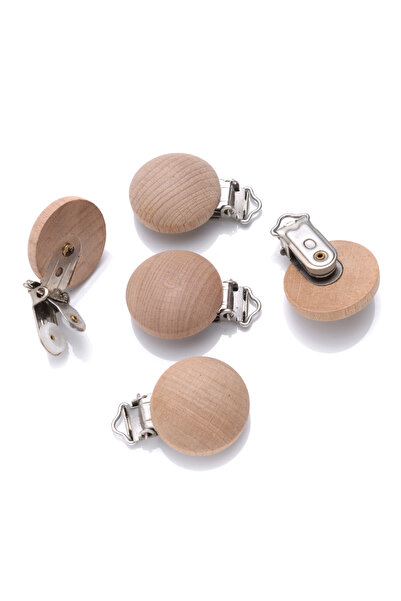 Choice 35 مم 20 قطعة من مشابك مصاصة الزان القابلة للمضغ للتسنين مشبك مصاصة خش...