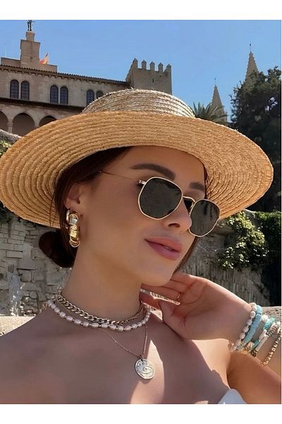 Goldmine Pentagonal Sunglasses Unisex