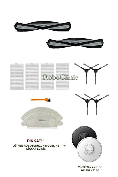 Roboclinic Perie de schimb compatibilă cu aspiratorul robot Viomi V5 / V5 PRO...