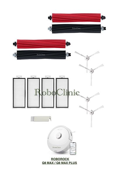 Roboclinic Roborock Q8 Max, Q8 Max Plus Robot Vacuum Cleaner Compatible Brush, Hepa Filter-13 Pieces