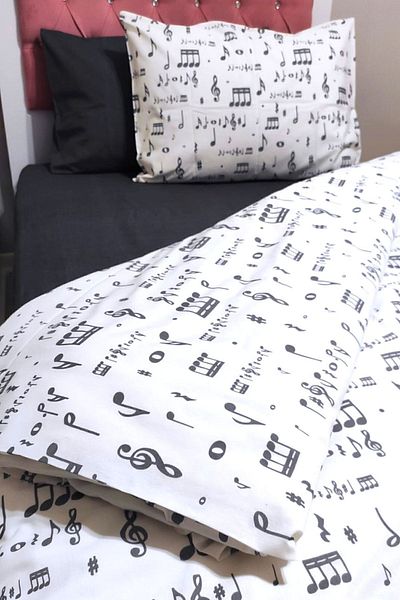 CANDAN ÇEYİZ Single Child Youth Set White Duvet Cover and 2 Pillows