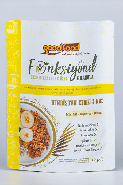 Good Food Emziren Annelere Özel Malt Ve 7 Özel Bitki Içeren Granola, Hindistan Cevizi & Muzlu 140 G