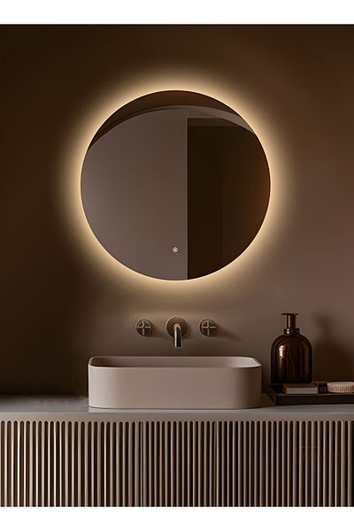 Taimi 50cm Anti-fog Round Bathroom Mirror With Backlight And Smart Touch Button