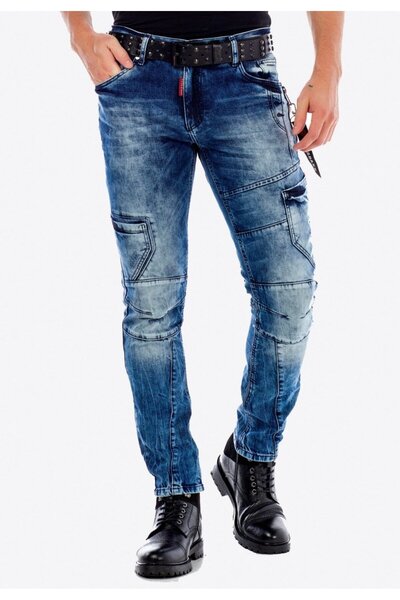 Cipo&Baxx Cd478 Biker Style Slim Fit Men's Jeans