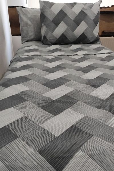 CANDAN ÇEYİZ Single Duvet Cover Cotton Parquet Gray Duvet Cover Set
