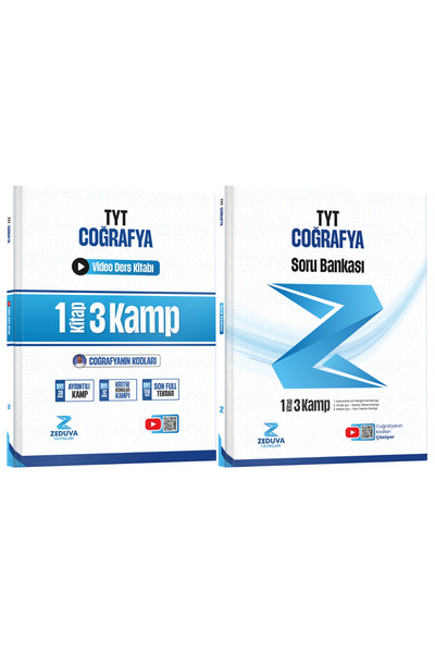 Zeduva Coğrafyanın Kodları TYT Coğrafya 1 Kitap 3 Kamp Video Ders Kitabı ve S...