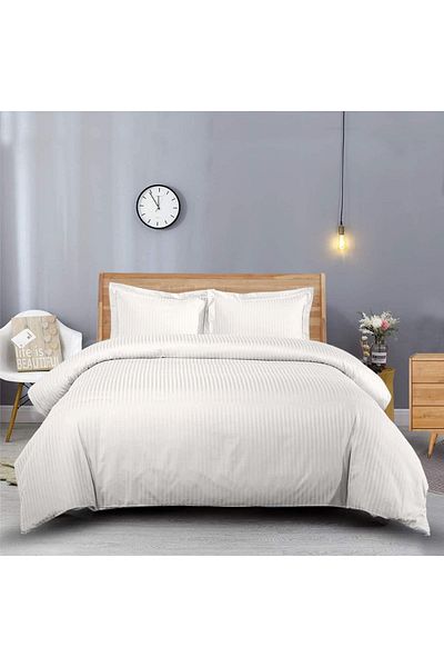 Five Store Damask bed sheet, density 130 g/m2, Cream, 220/240cm