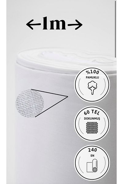 ÇIQRIK HOME Cotton Duvet Cover Liner Cotton Fabric Width: 240 cm Duvet Cover, Bed Sheet, Pillow Case, Clothes and Bags