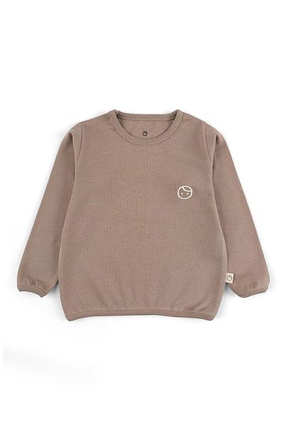 Little Gusto Organic Cotton Sweatshirt Brown