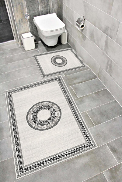 Bordo Halı Set de covorașe de baie decorative lavabile, cu absorbție de apă, ...