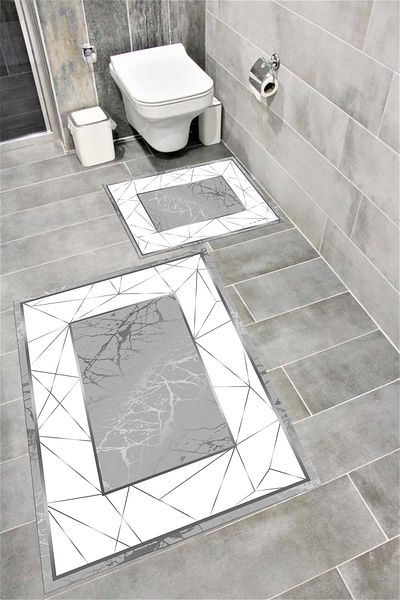 Bordo Halı Absorbant de apă, moale, anti-alunecare, căptușită cu burete, lavabilă, covoraș decorativ pentru baie MOLIVA