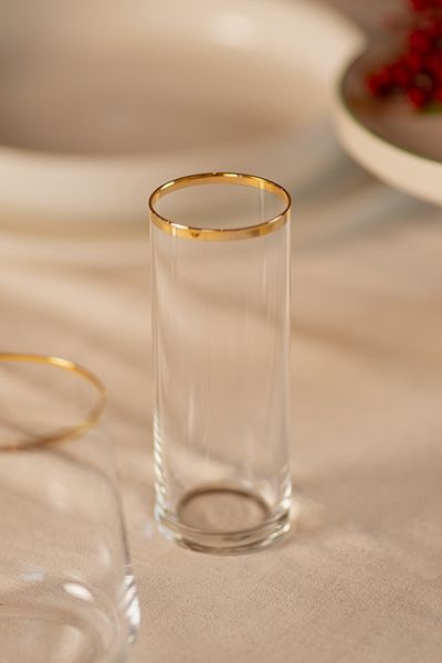 Rakle Avantgarde Gold Set of 4 Rakı Glasses 195 Cc