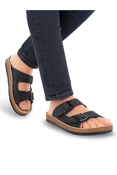 Ghattix Men's Double Buckle Slippers