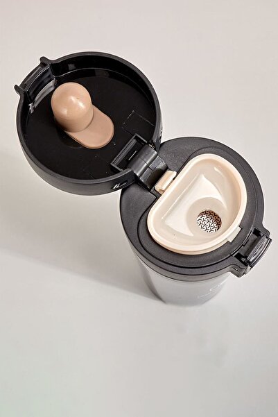 Weather Forecast Lockable 304 L Steel Black 500 ml Coffee Hand Thermos Mug Cin406Sy