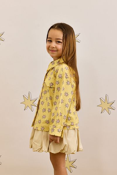 Fahhar Kids Жълта риза със звезден мотив