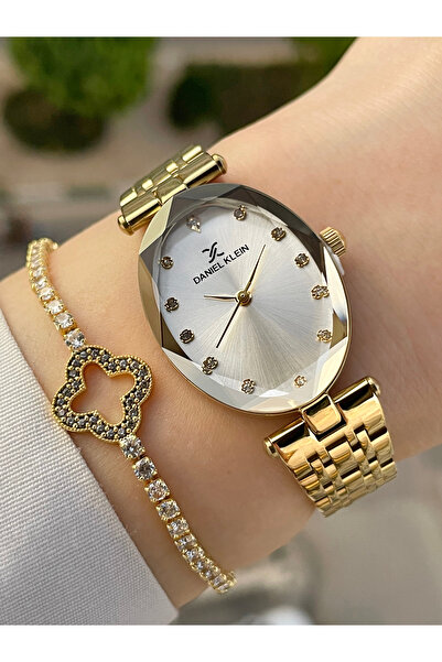 Daniel Klein Kristal Camlı Kadın Kol Saati Ve Bileklik