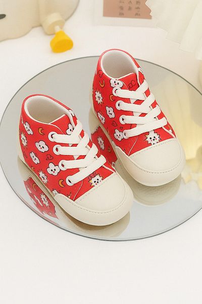 mia mia Newborn Baby Girl Cloud Patterned Booties Size 18-19