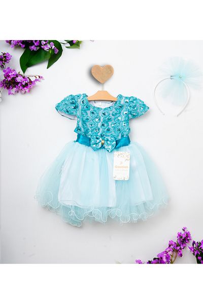 GAZALEH Summer Buckle Tulle Girl Dress