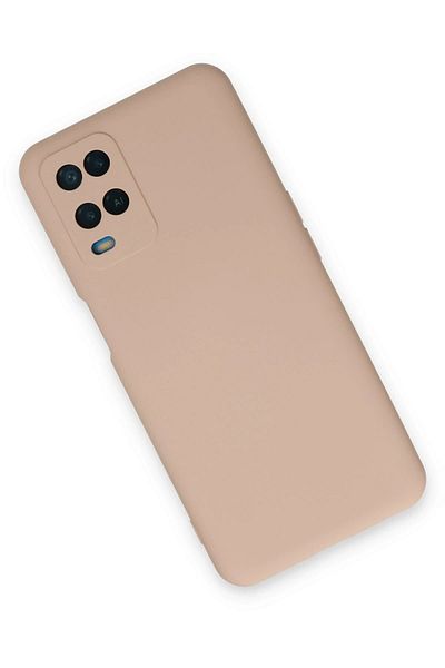 CepteToptan حافظة هاتف اوبو A54 4G نانو من الداخل سيليكون مخملي - بودرة - MKİ5185-8952