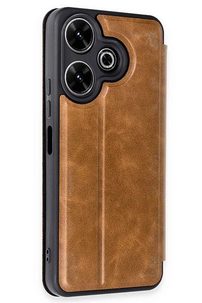 CepteToptan غطاء حماية قابل للطي لهاتف Xiaomi Redmi 13 4G - أسمر - MKİ3830-1009
