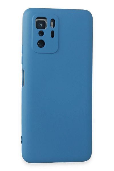 CepteToptan حافظة هاتف Xiaomi Poco X3 GT مصنوعة من السيليكون المخملي الداخلي - أزرق - MKİ1923-5979