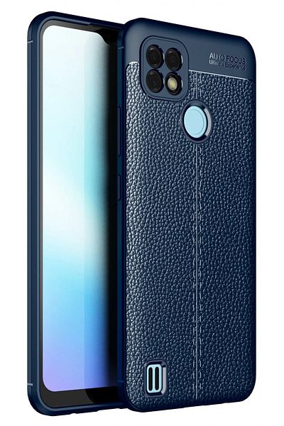 CepteToptan غطاء Realme C21 للتركيز التلقائي - أزرق داكن - MKİ9675-7045