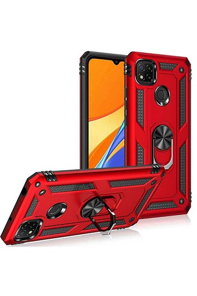 CepteToptan غطاء حماية سيليكون لهاتف Xiaomi Redmi 9C مع حلقة صوفيا - وردي - MKİ3539-6552