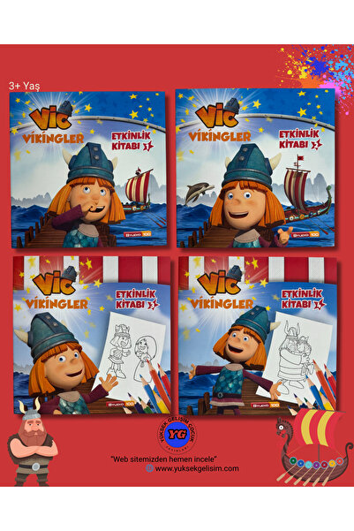 Burhan Yayınları VİKİNGLER ETKİNLİK KİTABI 4'LÜ SET 3+ yaş