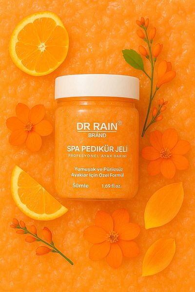 DR.RAİN Dr. Rain Orange Flavored Spa Pedicure Gel 50 ml – Revitalizing Citrus Power in Foot Care