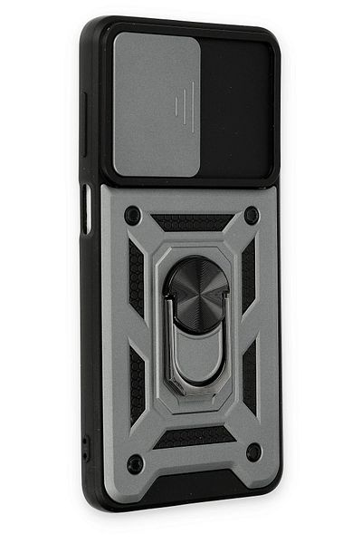 CepteToptan حافظة سامسونج جالاكسي M52 5G من السيليكون مع حلقة عدسة بارس - فضي - MKİ3984-1541